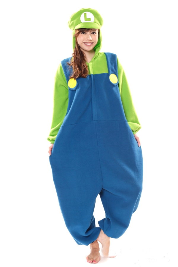 New Super Luigi Mario Bro kigurumi costumes Luigi Mario game cosplay